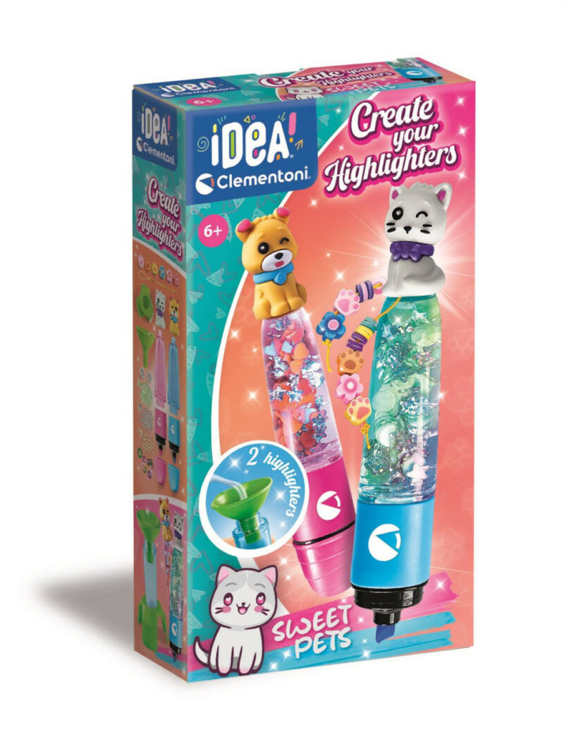 Colour Sweet Pets Σετ Κατασκευής Μαρκαδόρων Υπογράμμισης Clementoni 5886078