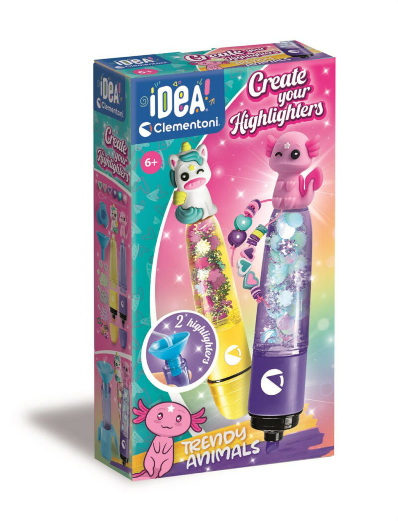 Colour Trendy Animals Clementoni Σετ Κατασκευής Μαρκαδόρων Υπογράμμισης 5886081