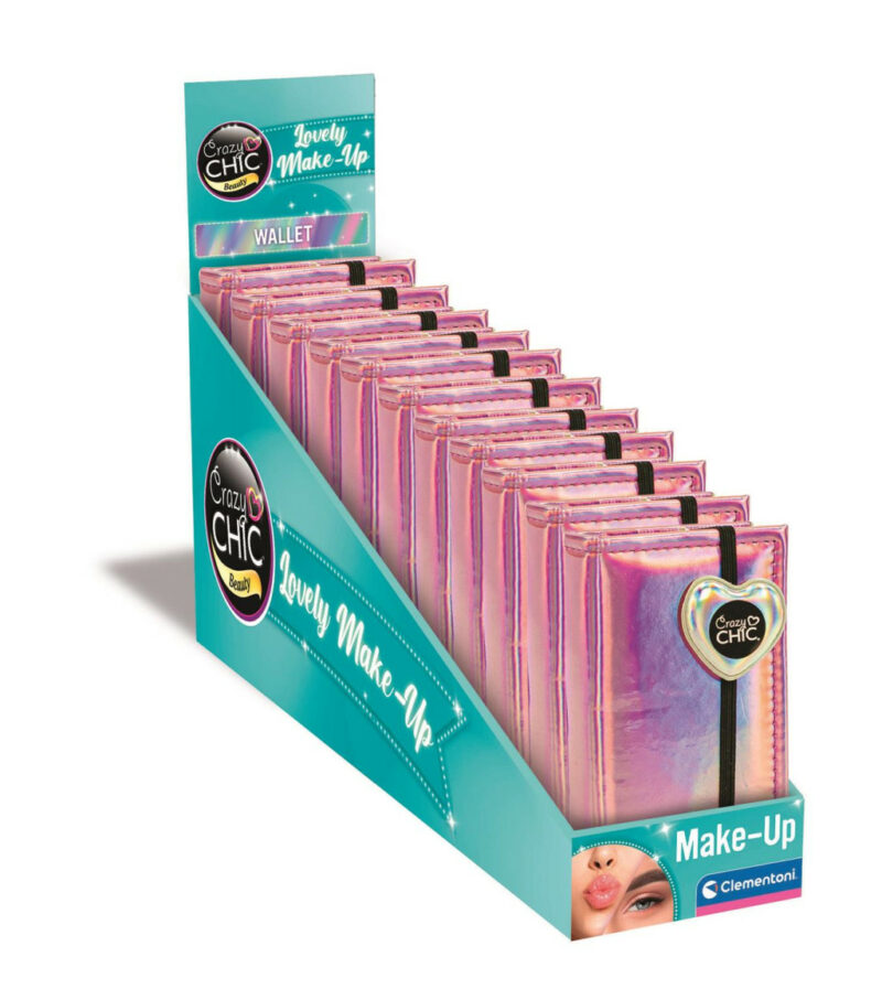 Crazy Chic Holo μωβ Σετ Μακιγιάζ σε Σχήμα Πορτοφολιού Clementoni 5893781
