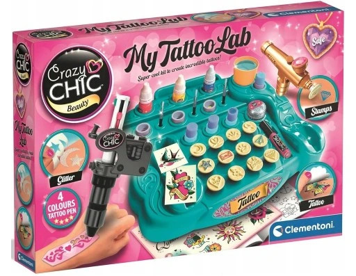 Crazy Chic Beauty Clementoni Εργαστήριο Προσωρινών Τατουάζ 5893859