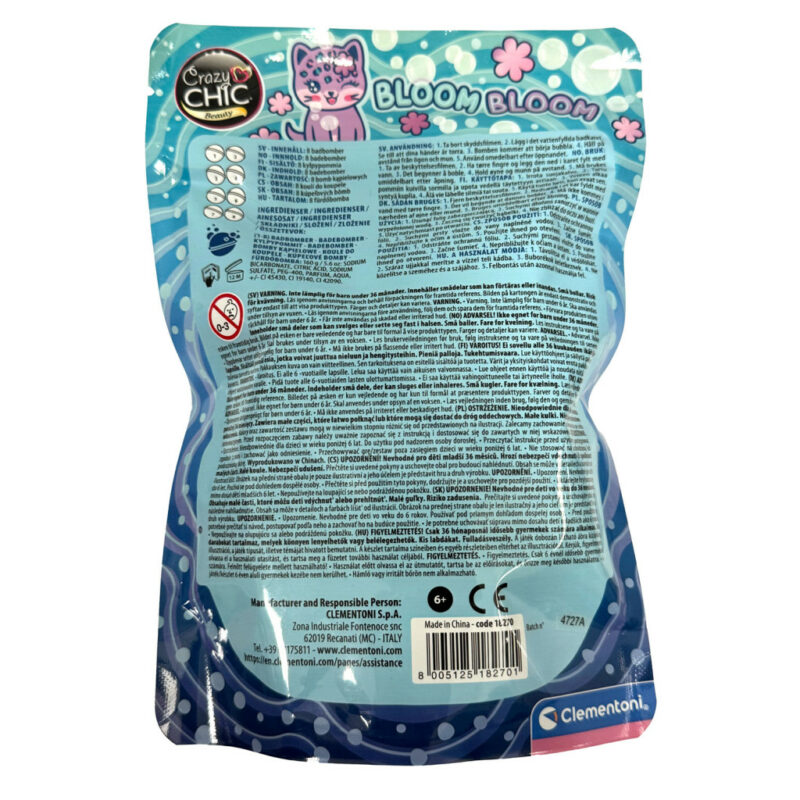 Crazy Chic Σετ με 8 Βόμβες Μπάνιου Clementoni 14 × 20 εκ. – 6 Ετών και Άνω 5904194