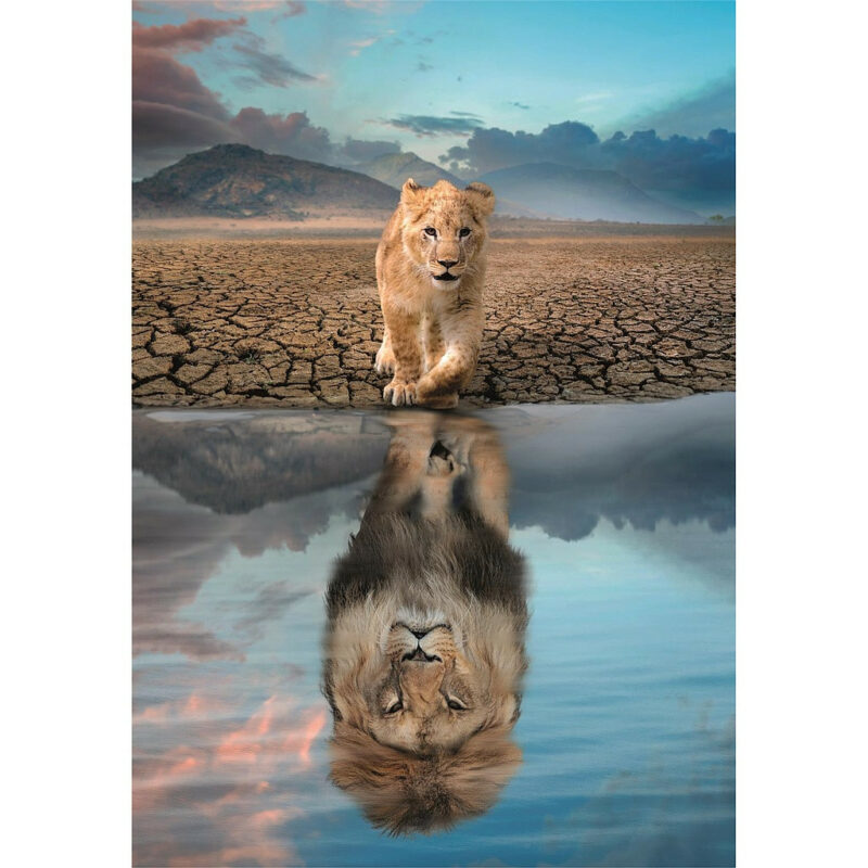 Animals Self Reflection Lion Παιδικό Puzzle 300 Τεμαχίων Clementoni 5886930