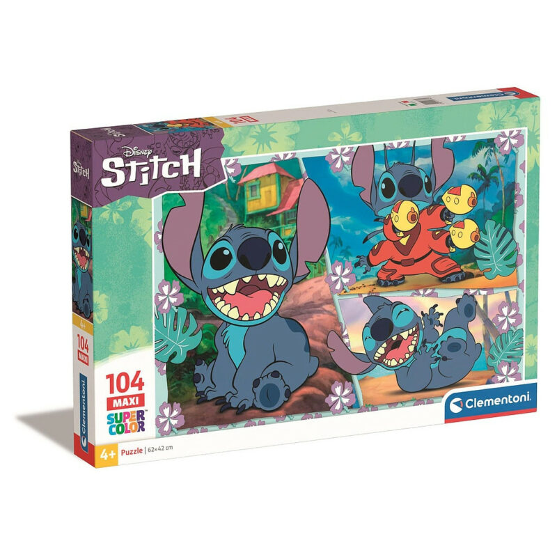 Disney Lilo and Stitch Plasma Blaster Παιδικό Puzzle Μεγάλου Μεγέθους 104 Τεμαχίων Clementoni 5883445