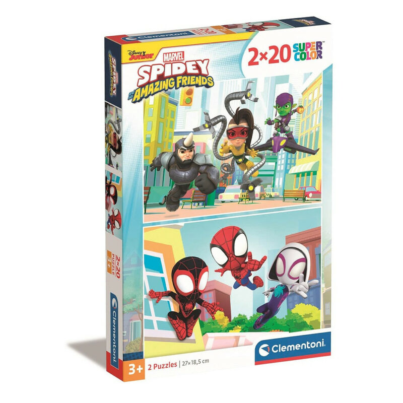 Spiderman Spidey Παιδικό Puzzle 2×20 Τεμαχίων Clementoni 5883704