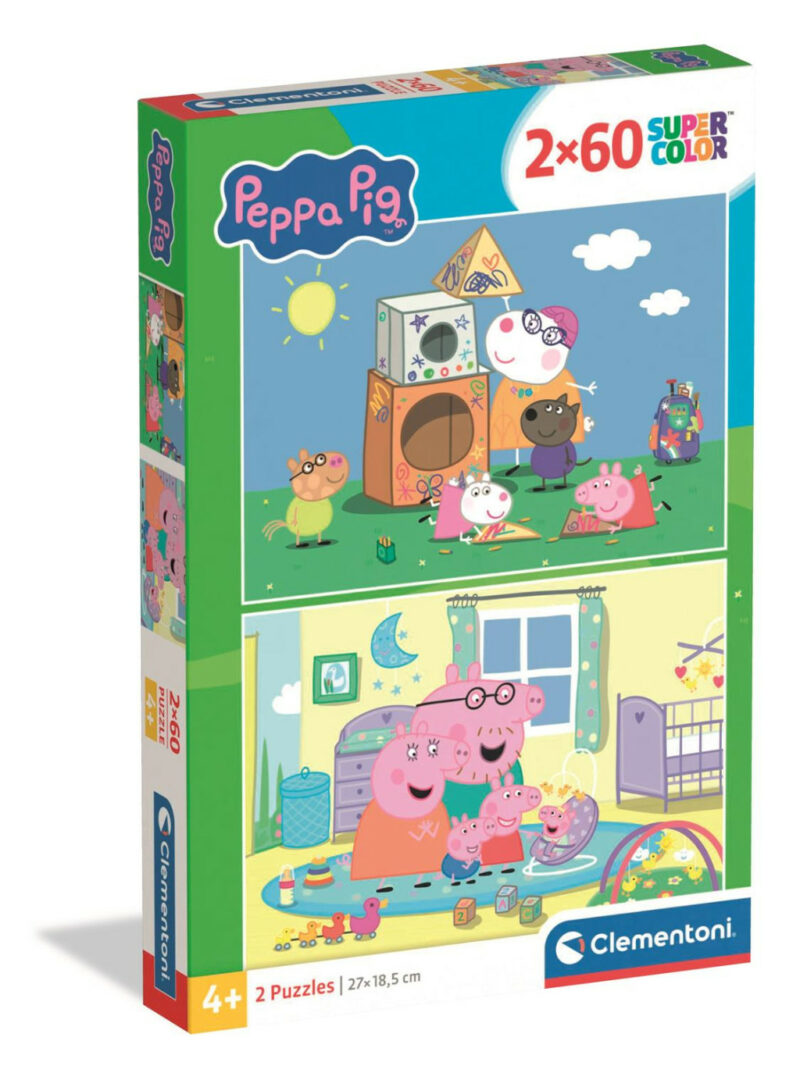 Peppa Pig Family Fun Παιδικό Puzzle 2×60 Τεμαχίων Clementoni 5894051