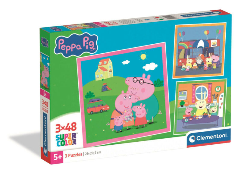 Peppa Pig Family Παιδικό Puzzle 3×48 Τεμαχίων Clementoni 5893897