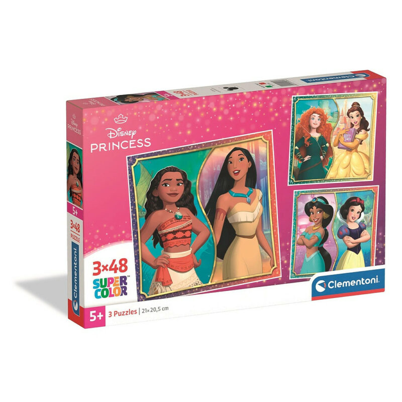 Disney Princess Παιδικό Puzzle 3×48 Τεμαχίων Clementoni 5883353