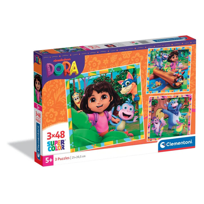 Dora the Explorer Jungle Quest Παιδικό Puzzle 3×48 Τεμαχίων Clementoni 5886897