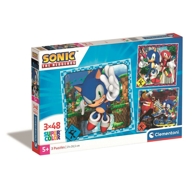 Sonic the Hedgehog Doctor Eggman Παιδικό Puzzle 3×48 Τεμαχίων Clementoni 5904135