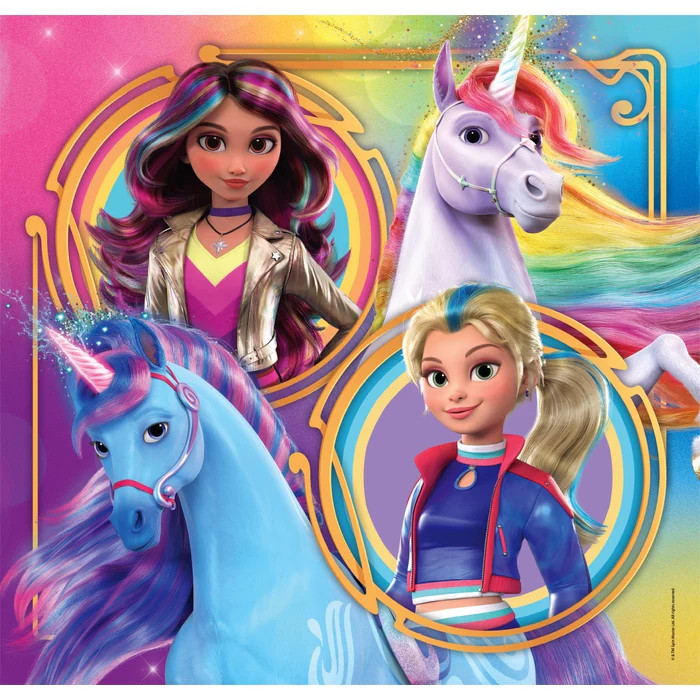Unicorn Academy Riders Παιδικό Puzzle 3×48 Τεμαχίων Clementoni 5893687