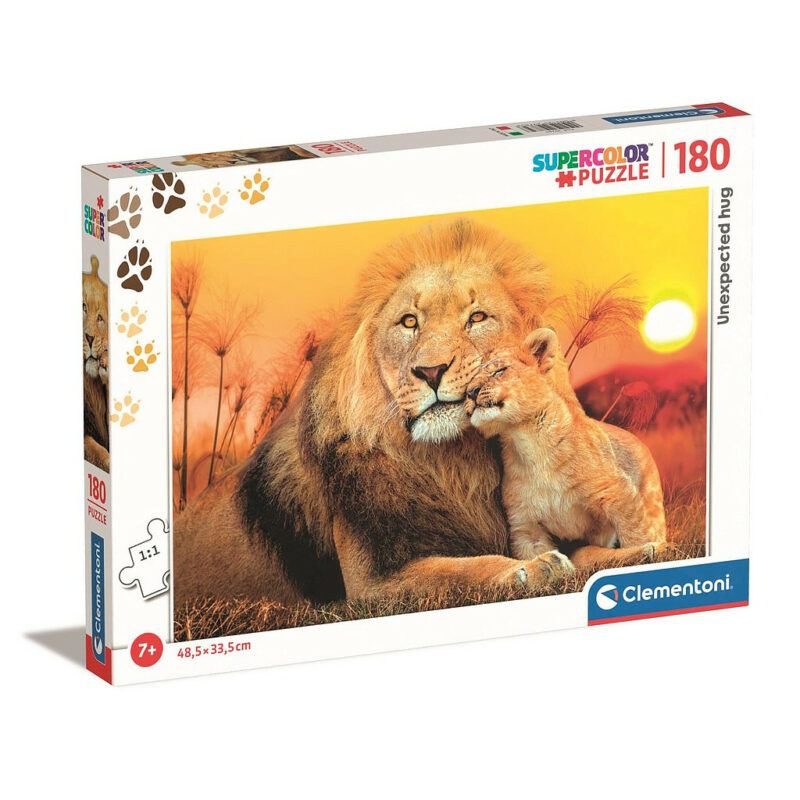 Animals Lion Unexpected Hug Παιδικό Puzzle 180 Τεμαχίων Clementoni 5886130