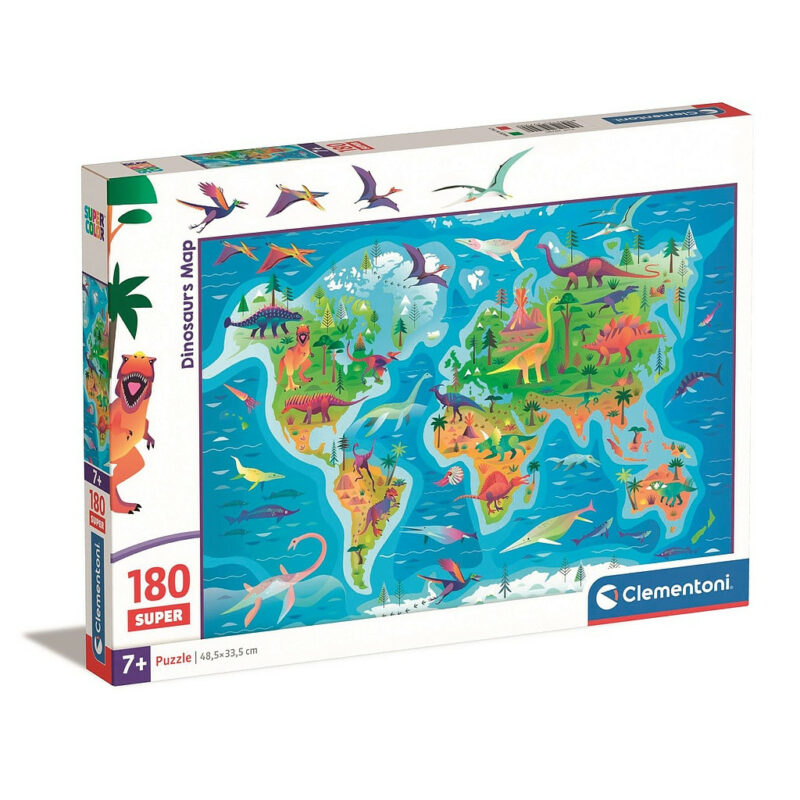 Dinosaur Map Παιδικό Puzzle 180 Τεμαχίων Clementoni 5893425