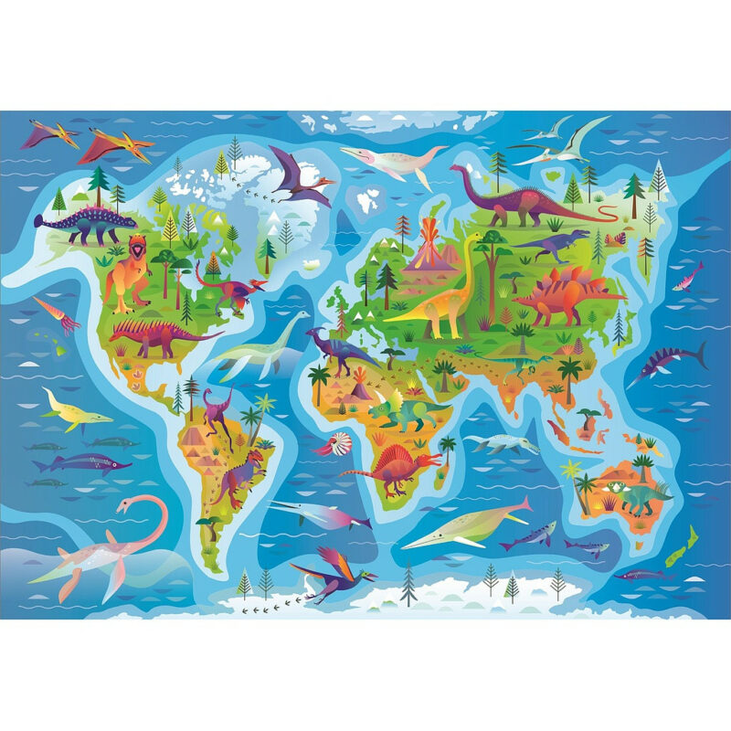 Dinosaur Map Παιδικό Puzzle 180 Τεμαχίων Clementoni 5893426