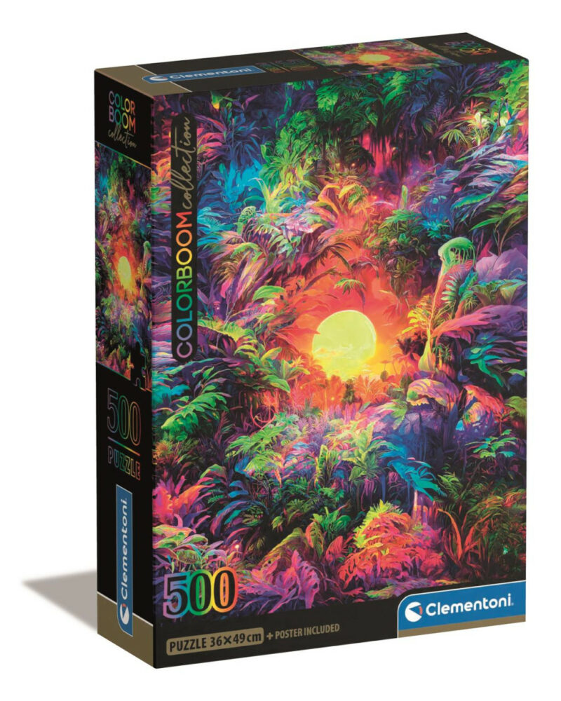Colour Psychedelic jungle Puzzle σε Συμπαγή Συσκευασία 500 Τεμαχίων Clementoni 5893665