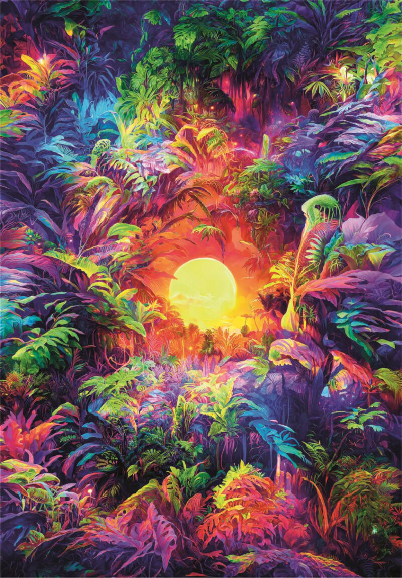 Colour Psychedelic jungle Puzzle σε Συμπαγή Συσκευασία 500 Τεμαχίων Clementoni 5893666