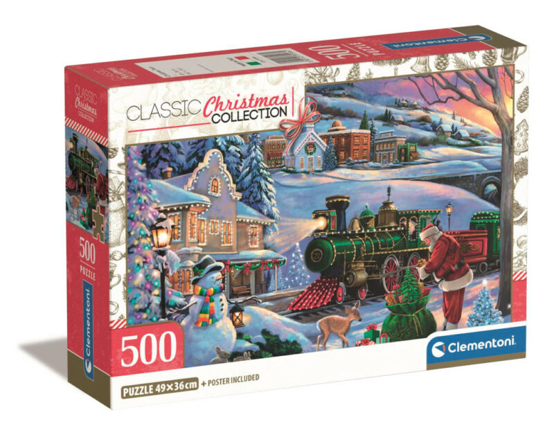 Christmas Train Puzzle σε Συμπαγή Συσκευασία 500 Τεμαχίων Clementoni 5904428