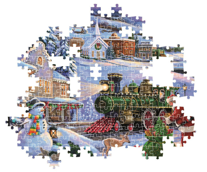 Christmas Train Puzzle σε Συμπαγή Συσκευασία 500 Τεμαχίων Clementoni 5904432