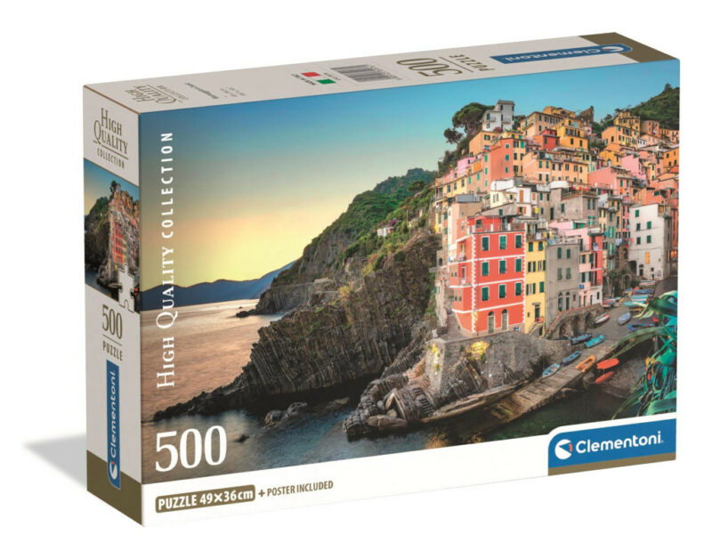 Cities Riomaggiore Italy Puzzle σε Συμπαγή Συσκευασία 500 Τεμαχίων Clementoni 5886926