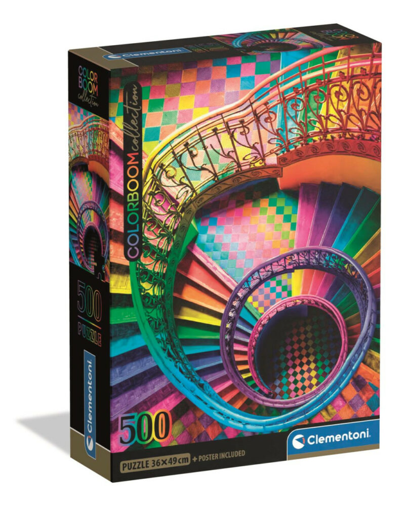 Colour Curly Tails Colorboom Staircase Puzzle σε Συμπαγή Συσκευασία 500 Τεμαχίων Clementoni 5893673