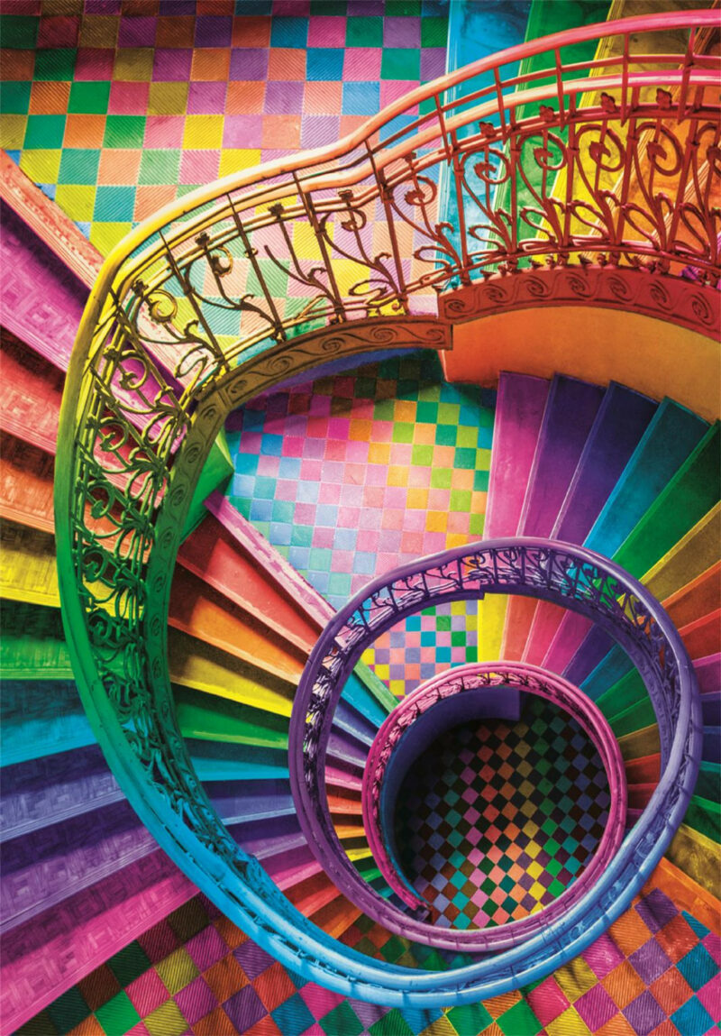 Colour Curly Tails Colorboom Staircase Puzzle σε Συμπαγή Συσκευασία 500 Τεμαχίων Clementoni 5893674