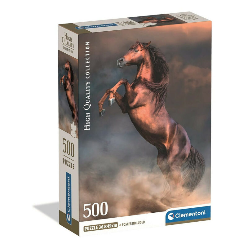 Horses Wild Stallion Puzzle σε Συμπαγή Συσκευασία 500 Τεμαχίων Clementoni 5886124