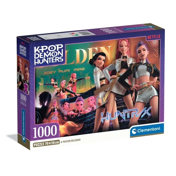 K-pop Demon Hunters Golden Puzzle σε Συμπαγή Συσκευασία 1.000 Τεμαχίων Clementoni 5903500