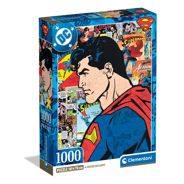 Superman Comic Puzzle σε Συμπαγή Συσκευασία 1.000 Τεμαχίων Clementoni 5894942