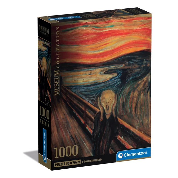 Art Munch The Scream Puzzle σε Συμπαγή Συσκευασία 1.000 Τεμαχίων Clementoni 5893589