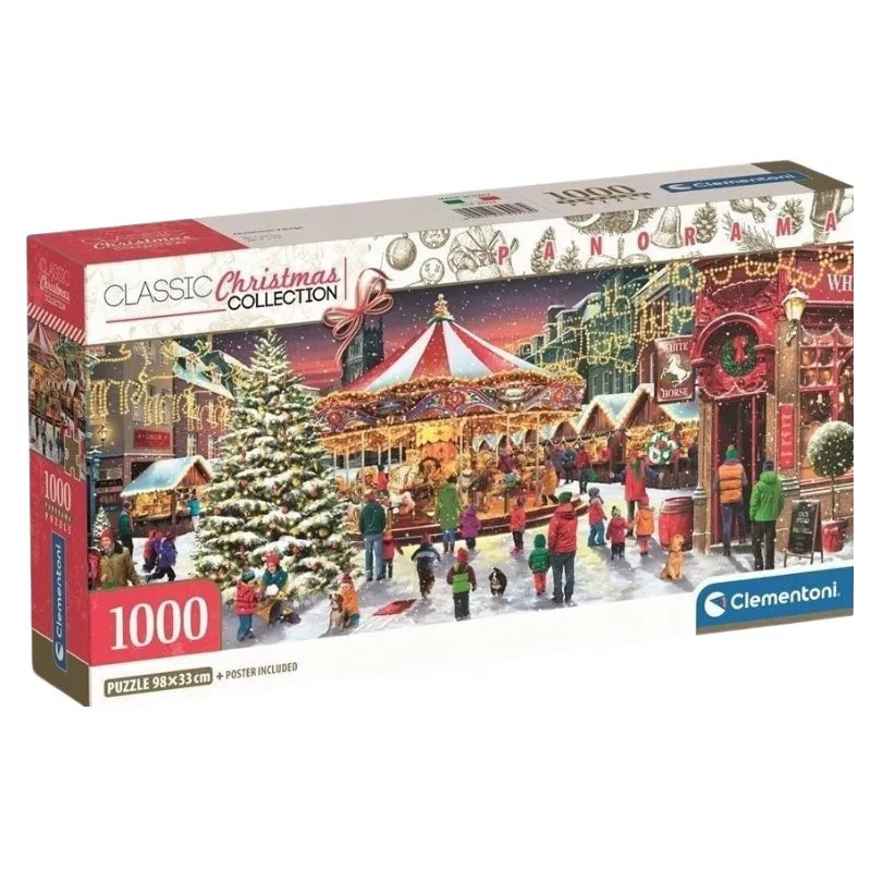 Christmas Village i falu Πανοραμικό Puzzle 1.000 Τεμαχίων Clementoni 5893891