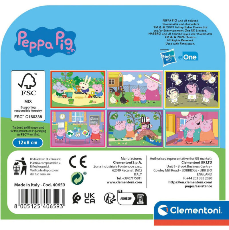 Peppa Pig Duck Pond Σετ Κύβων Ιστοριών 6 Τεμαχίων Clementoni 5886200