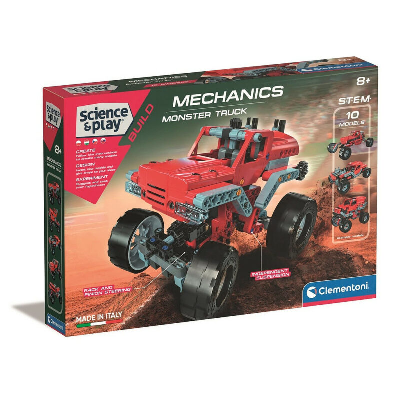 Vehicle Mechanics Monster Φορτηγό 10 σε 1 Σετ Κατασκευών Clementoni 5886195
