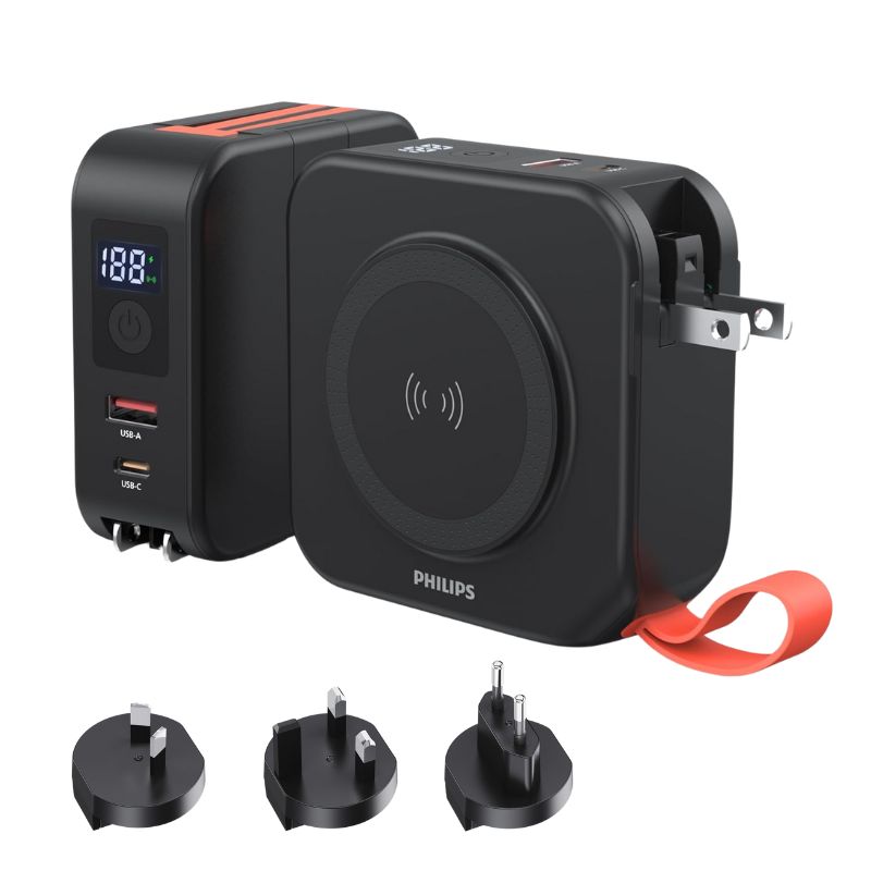 Philips DLP4347CB/GRS Μαύρο Power bank ταξιδιού με ασύρματη επαγωγική φόρτιση 3513529