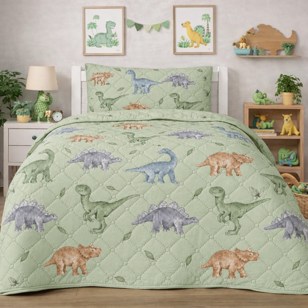 Παιδικό Κουβερλί Μονό Σετ Dinosaurs