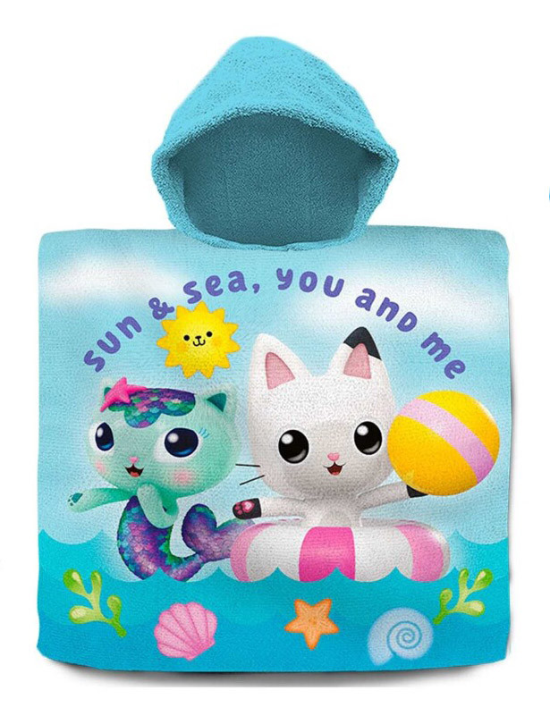 Gabby’s Dollhouse Sun and Sea Πετσέτα θαλάσσης πόντσο 60×120 cm 5873753