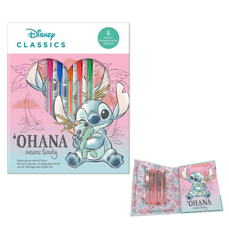 Disney Lilo & Stitch Cheeky Παιδικό Σημειωματάριο με 6 Στυλό Gel 18 5896831