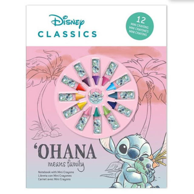 Disney Lilo & Stitch Cheeky Παιδικό Σημειωματάριο A4 με 12 Κηρομπογιές 21 5882781