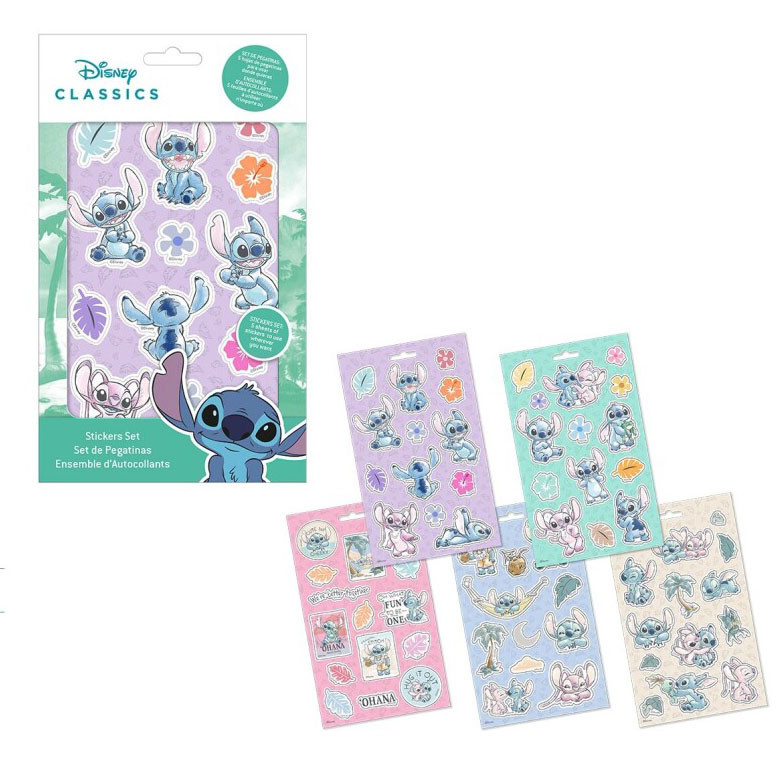 Disney Lilo & Stitch Cheeky Σετ Αυτοκόλλητων 5 Φύλλων 15×25 cm 5896707