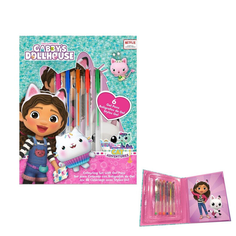 Gabby’s Dollhouse Smoothie Land Παιδικό Σημειωματάριο με 6 Στυλό Gel 18 5882868