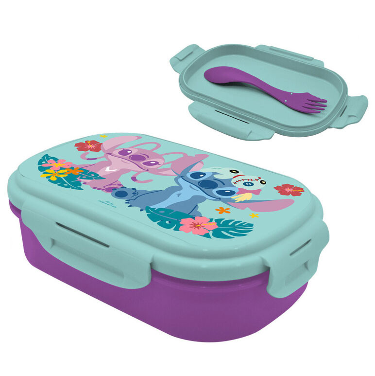 Disney Lilo & Stitch Island Σετ Φαγητοδοχείου και Παιδικών Μαχαιροπίρουνων 21×14×6 cm 5885715