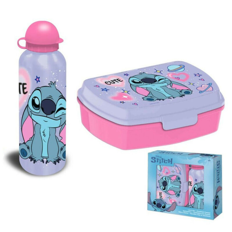 Disney Lilo & Stitch This World Σετ Φαγητοδοχείου και Αλουμινένιου Παγουριού 500 ml 5894151