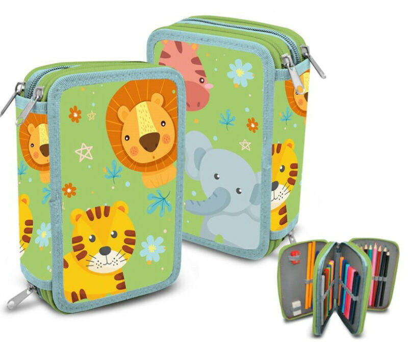 Animals Jungle Γεμάτη Τριώροφη Κασετίνα 43 Τεμαχίων 5886233