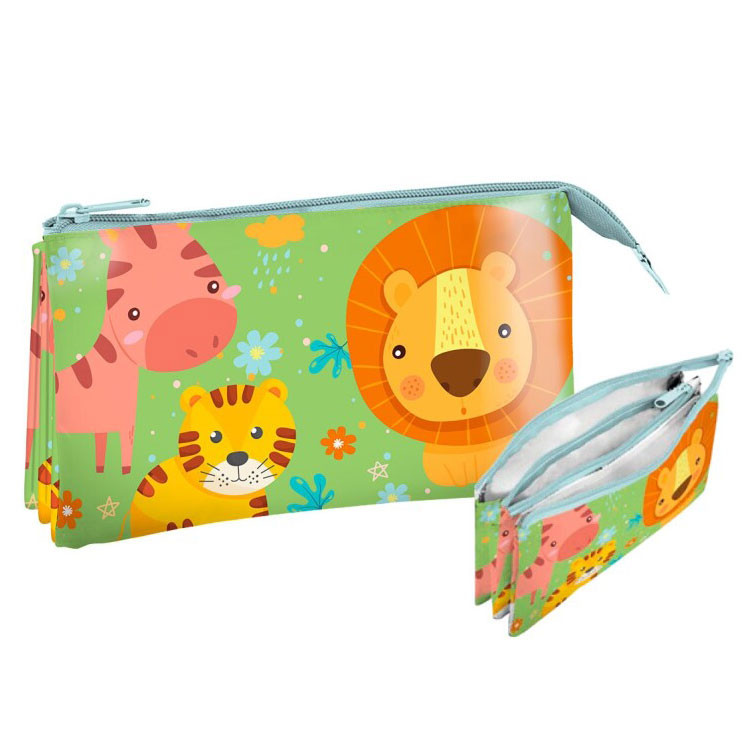 Jungle Jungle Παιδική Κασετίνα με 3 Θήκες 22×13 cm 5873778