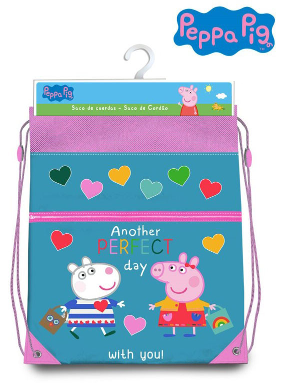 Peppa Pig Παιδικό Αθλητικό Σακίδιο Πλάτης με Κορδόνια 42 cm 5853422