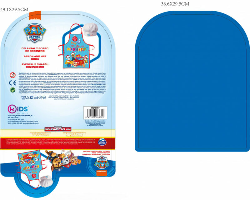 Paw Patrol Holiday Christmas Παιδικό Σετ Ποδιάς Μαγειρικής 2 Τεμαχίων Μεγέθη 3 έως 8 ετών 5897812