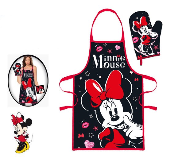 Disney Minnie Smooch Women’s Παιδικό Σετ Ποδιάς Μαγειρικής 2 Τεμαχίων Μεγέθη 3 έως 8 ετών 67×78 cm 5897775