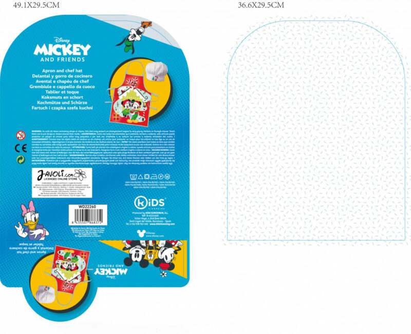 Disney Minnie and Mickey Christmas Παιδικό Σετ Ποδιάς Μαγειρικής 2 Τεμαχίων Μεγέθη 3 έως 8 ετών 5897767