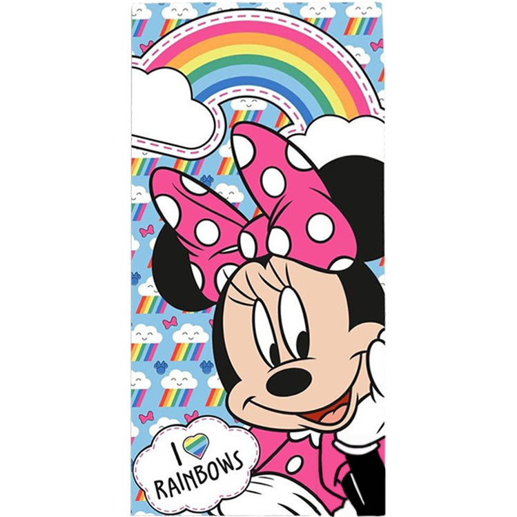 Disney Minnie Rainbows Πετσέτα Μπάνιου & Θαλάσσης 100% Βαμβάκι 70×140 cm 5898244