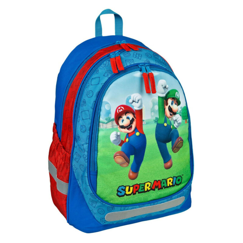 Super Mario Jump Σχολική Τσάντα Πλάτης με 3 Θήκες 43×32×20 cm 5897701
