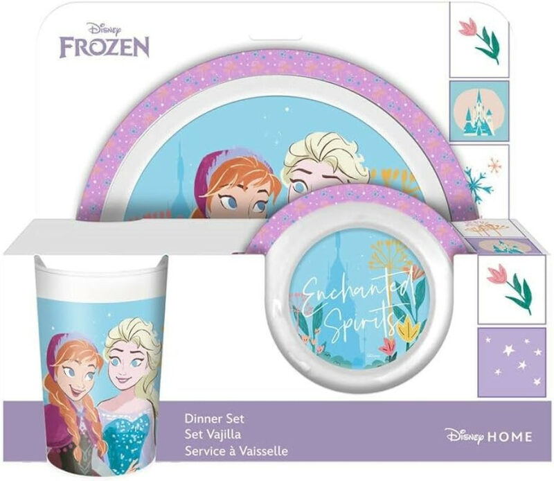 Disney Frozen Enchanted Παιδικό Σετ Φαγητού 3 Τεμαχίων 200 ml Χωρίς BPA 5881796