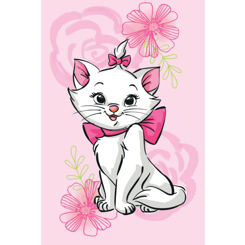 Disney Marie Pink Flower Κουβέρτα Fleece 100×150 cm 5897411